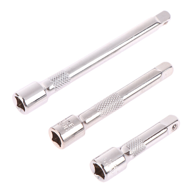 Chromed Steel Extension Bar Ratchet Socket Wrench Adapter 50/75/100MM Extension Sleeve Wrench Power Drill Adapter