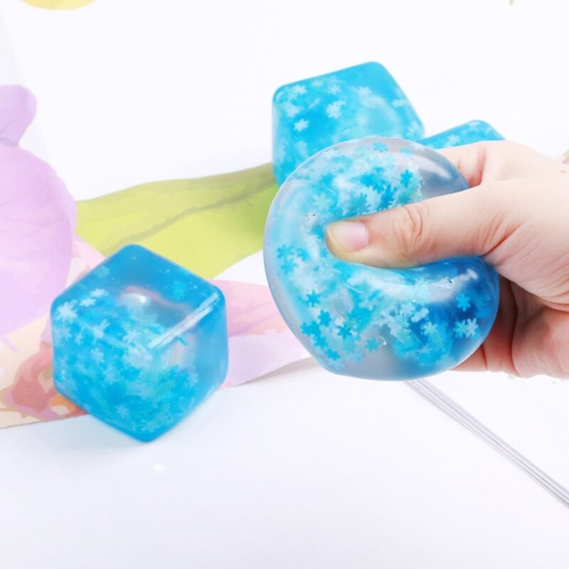 77HD Small Ice Block Squishy Toy Slow Risings Stress Relief Toy for Kid Birthday Gift