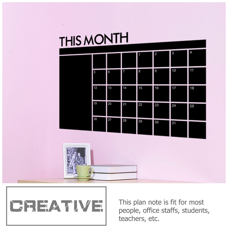 Chalkboard Dry Erase Reusable Whiteboard Monthly Planner Blackboard Stickers Monthly for Fridge Accessories Plan Accessory