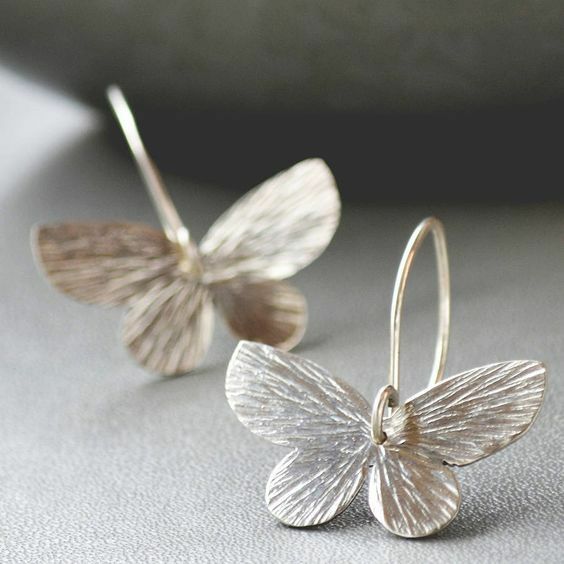 2024, Fashion, Butterfly Style, Silver, Exquisite Jewelry, Versatile, Men's and Women's, Gifts, Love, Charming Earrings