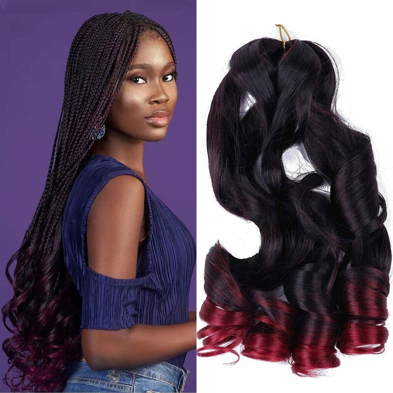 DUTRIEUX 1PCS/pack Wig Hair Tail Extension Piece Synthetic Loose Large Curly Ponytail African Dirty Braided Crochet hair