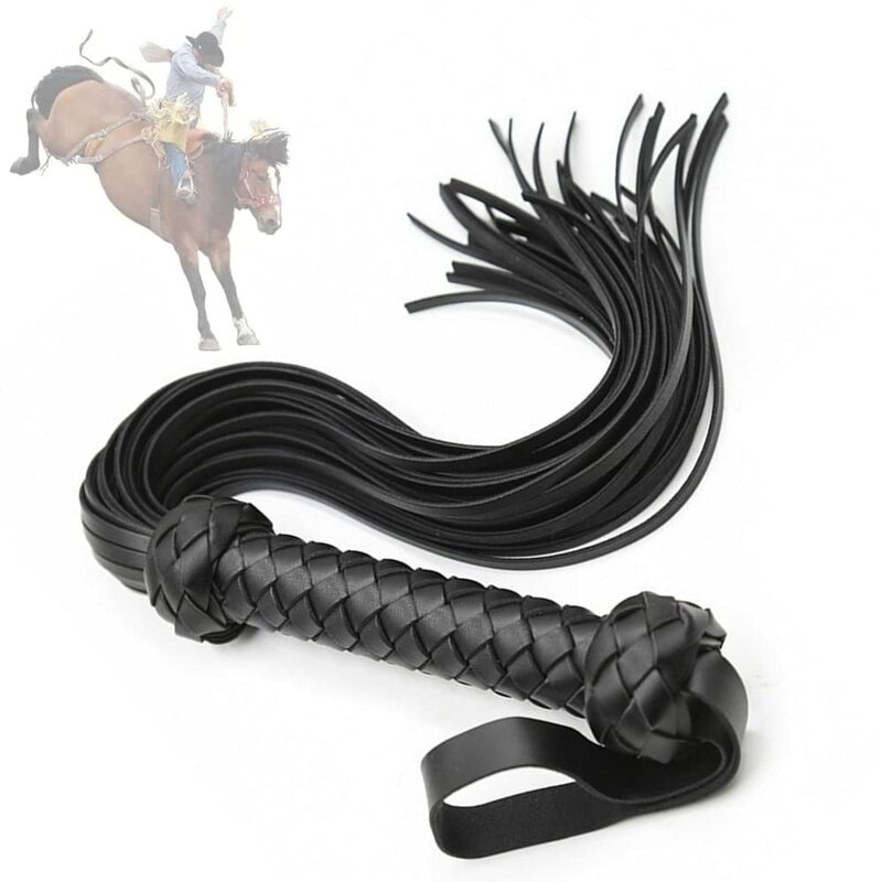 馬の乗馬のためのフェイクレザーの鞭、乗馬のための柔らかいクロップ、トレーニングのためのコスプレコスチュームスティックのためのフロート