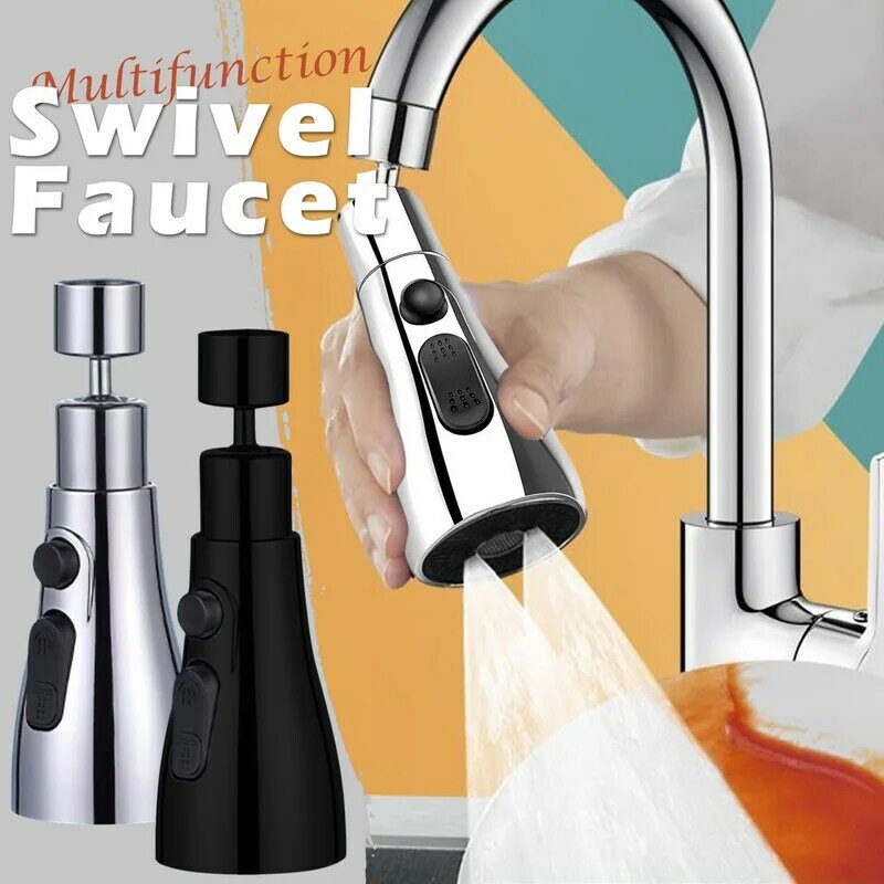 Universal Kitchen Faucet Extender Aerador, Filtro De Respingo De Plástico, Bubbler De Lavatório De Cozinha, Aerador De Bico, Rotação De 360 °
