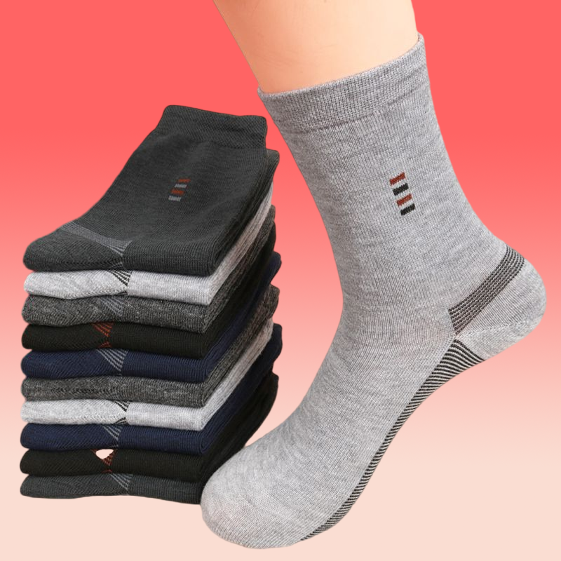 Calcetines de tubo medio transpirables para hombre, calcetín estándar, cómodo, informal, sólido, Simple, a la moda, 5 pares