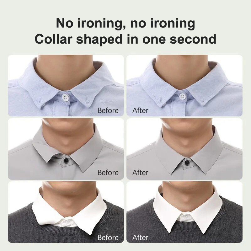 Colletto adesivo camicie t-shirt colletto alla coreana Shaper cuscinetti fissi antirollio Pad adesivo adesivi adesivi adesivi invisibili chiusura