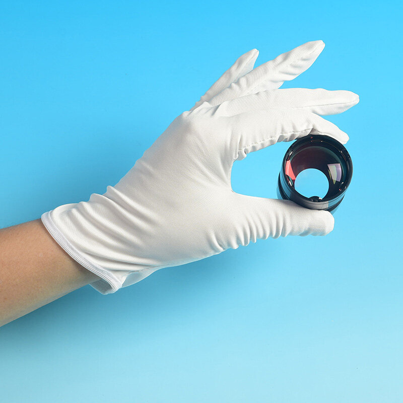 Guantes de tela ultrafinos sin polvo, etiqueta adecuada para joyería, gafas, reloj, antisudor, antihuellas de manos