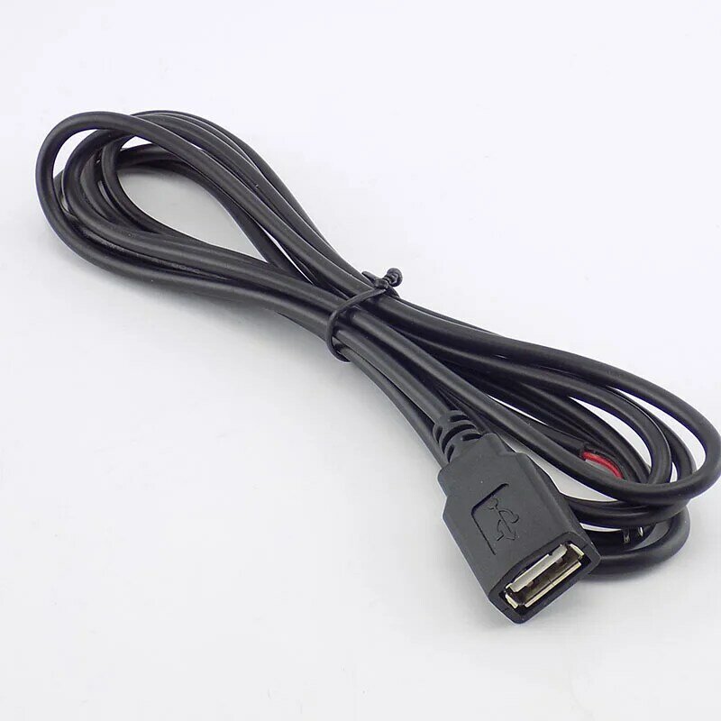 Kabel Daya ekstensi USB 0.3, kabel konektor pengisi daya adaptor catu daya DC 5V DIY 2 Pin wanita tipe A 2.0/1/2M H10