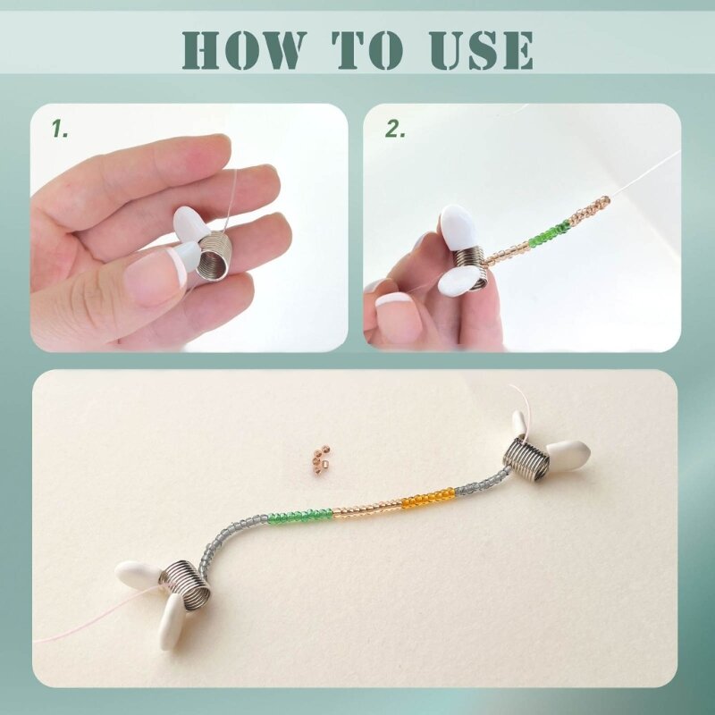 Essentiële tool voor het maken sieraden Sterke lenteproject Kraalstopper Eenvoudige kraallijnuiteinde Creatieve voor