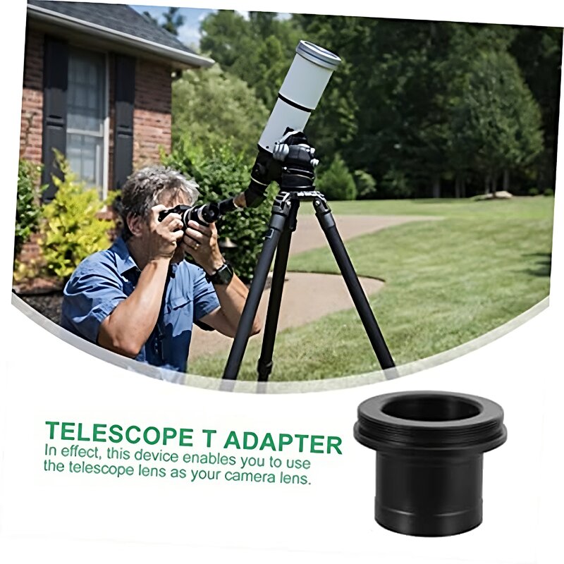 Adaptador de microscopio de Metal con montaje en T, cámara de telescopio astronómico, anillo en T, fotografía, 1,25 ", 2 unidades por juego