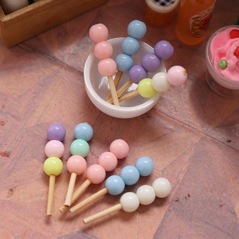 Pretend Play Simulation Wagashi Model Simulation Food Mini Artificial Lollipop Cooking Toys Fake Simulation Tanghulu Toy Girls