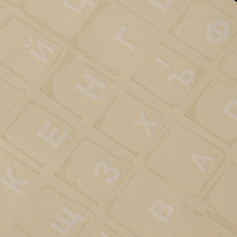 ملصق L43D قطعة واحدة من ملصقات لوحة المفاتيح فائقة السطوع شفافة مع حروف روسية لأي كمبيوتر محمول كمبيوتر مكتبي