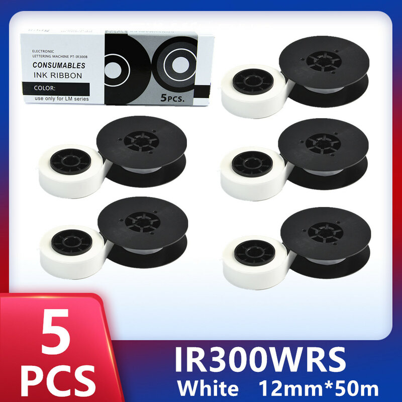 5 PCS tinte band lm-ir300w weiß Kompatibel für max Letatwin Elektronische Beschriftung Maschine Kabel ID Drucker lm-380e,lm-390a