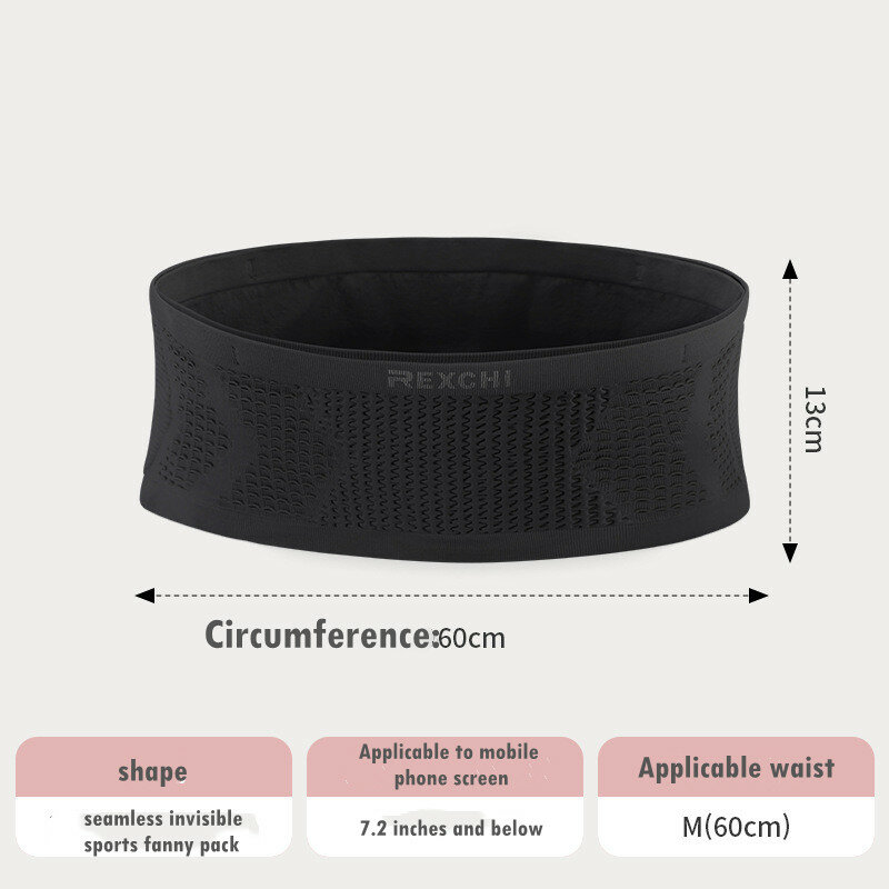 Elastic Belts For Woman Large Capacity High Stretch Silicone Knit Breathable Women's Belt Bag Running Fitness Corset Belt