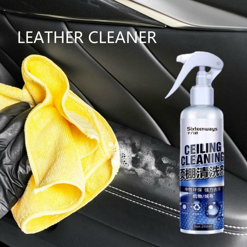 Limpiador de cuero para Interior de coche, eliminador de manchas de tapicería, 256ml