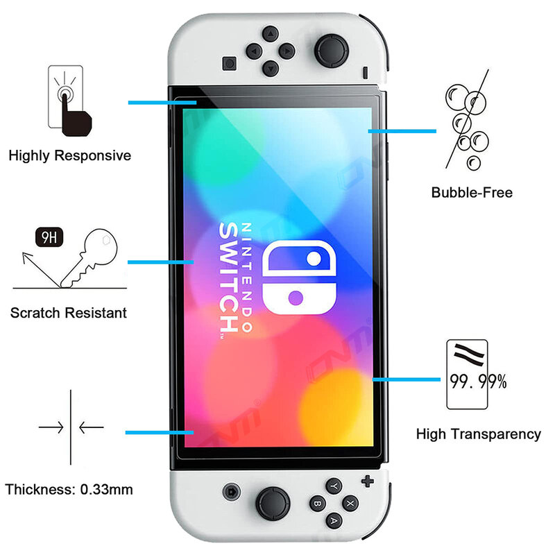 1-3Pack Protective Tempered Glass for Nintend Switch OLED Screen Protective Film for Nintendos Switch Lite NS Glass Accessories
