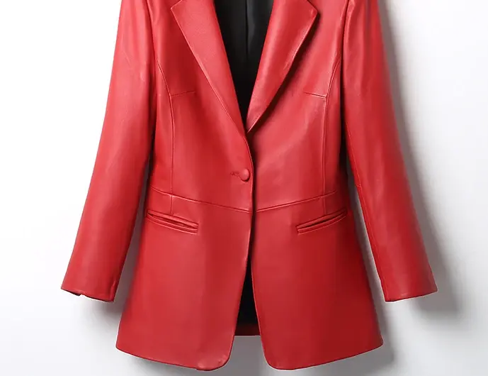 Tajiyane-Manteau en cuir véritable pour femme, blazers en peau de mouton véritable, manches neuf-quarts, printemps, automne, 2022, SGG