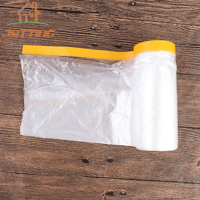 New Folded Overspray Protective Sheeting Masking Film Dust Cover Plastic Film Barrier Adhesive Foam Masking Tape Painting Film