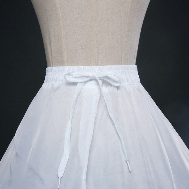 Biały 4 obręcze suknia balowa halka akcesoria ślubne panna młoda krynolina tanie długi podkoszulek Velos De Novia Voile De Mariee