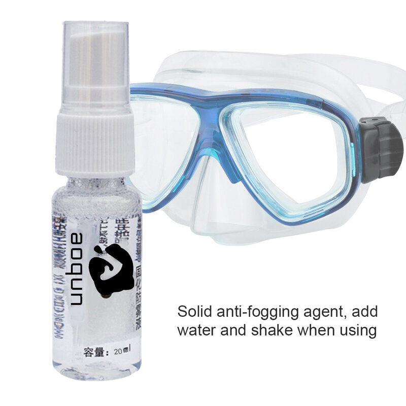 20ml anti-nevoeiro spray para óculos de natação óculos de mergulho máscara lente esportes mais limpo óculos garrafa vazia pode usar quando adicionar água