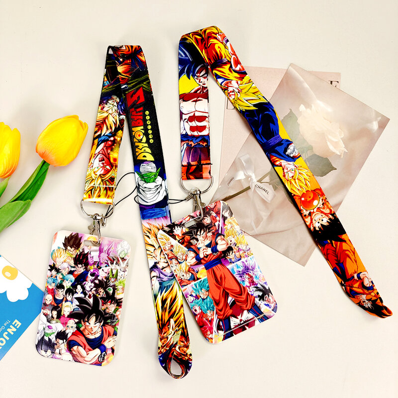 Dragon Ball Credential Holder Japanse Anime Lanyards Voor Sleutel Hals Riem Voor Kaart Badge Gym Sleutelhanger Sleutelhanger Accessoires Geschenken