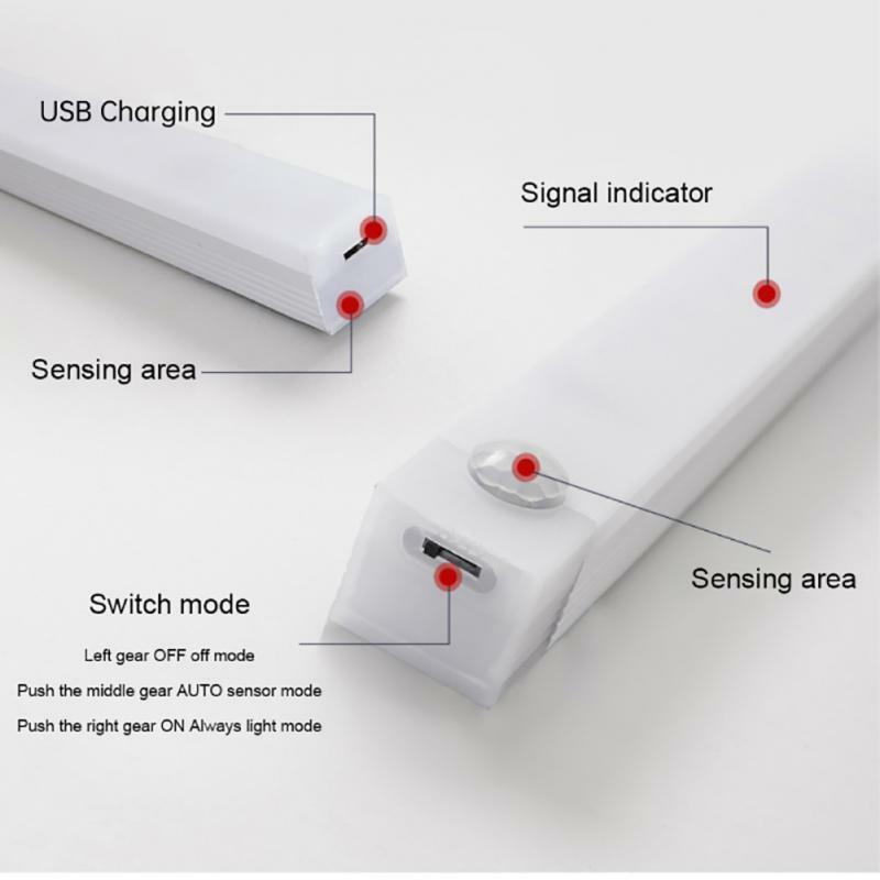 Drahtlose magnetische Absaugung LED Nachtlicht Ladela mpe Bewegungs sensor Licht Schrank Nacht lampe für Küche Schlafzimmer Detektor Licht