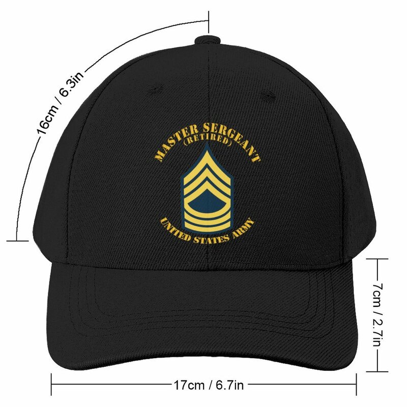 Army Enlisted MSG Master SergeantBlue Retired Baseball Cap Anime Hat derby hat Male Cap Women's