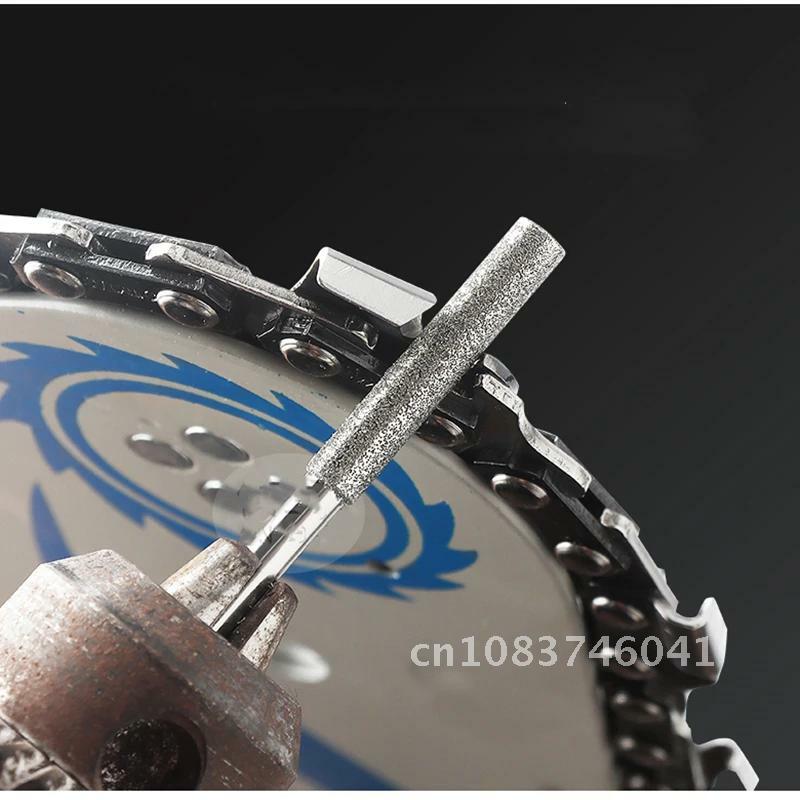 30 шт. цилиндрических заусенцев с алмазным покрытием, 4 мм, точилка для бензопилы, каменная пилка, цепная пила, заточка, резьба, шлифовальные инструменты