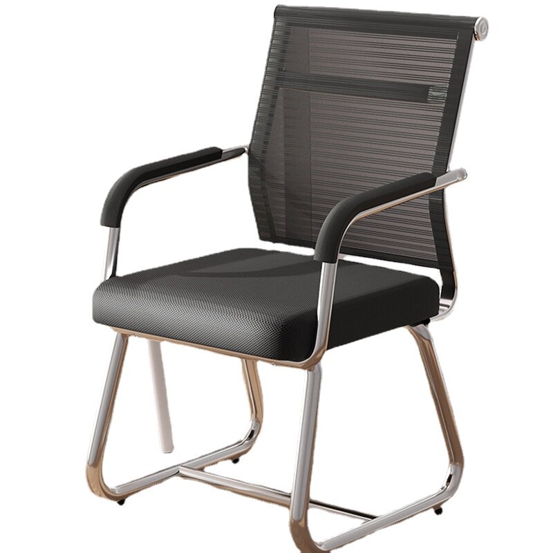 Offerte sedia da riunione in metallo resistente studio Accent Party Desk Chair Black Study Silla Oficina Baratas mobili per ufficio OK50YY