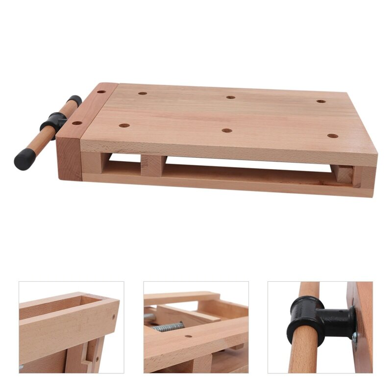 Drewniany stół warsztatowy z klipsy mocujące w kształcie litery G