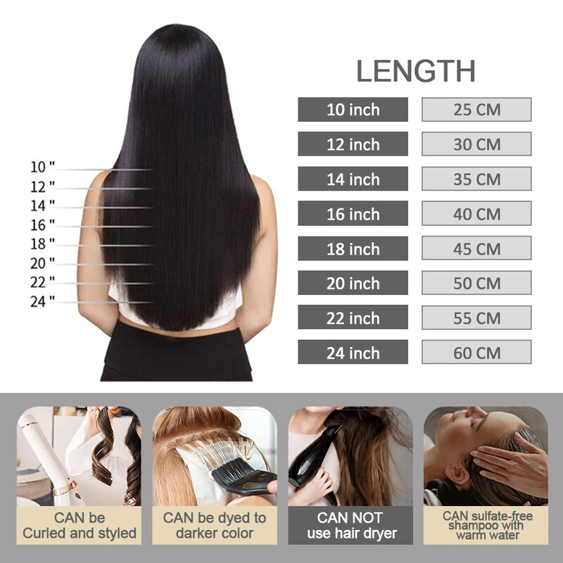 Tape in Hair Extensions 100% Real Human Hair virgin hair Natural Brazilian Remy Hair Straight Seamless Skin Weft For Women 20P