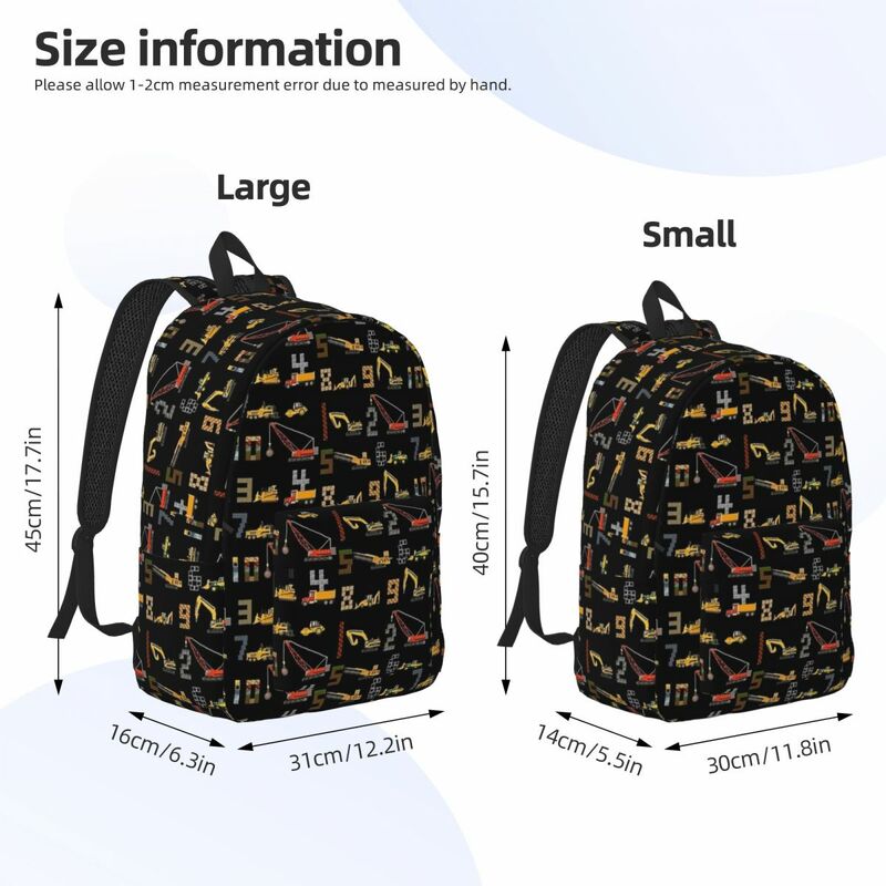 Construction Truck Counting - The Kids Picture Show Backpack for Preschool Kindergarten School Student Book Bags Kids Daypack