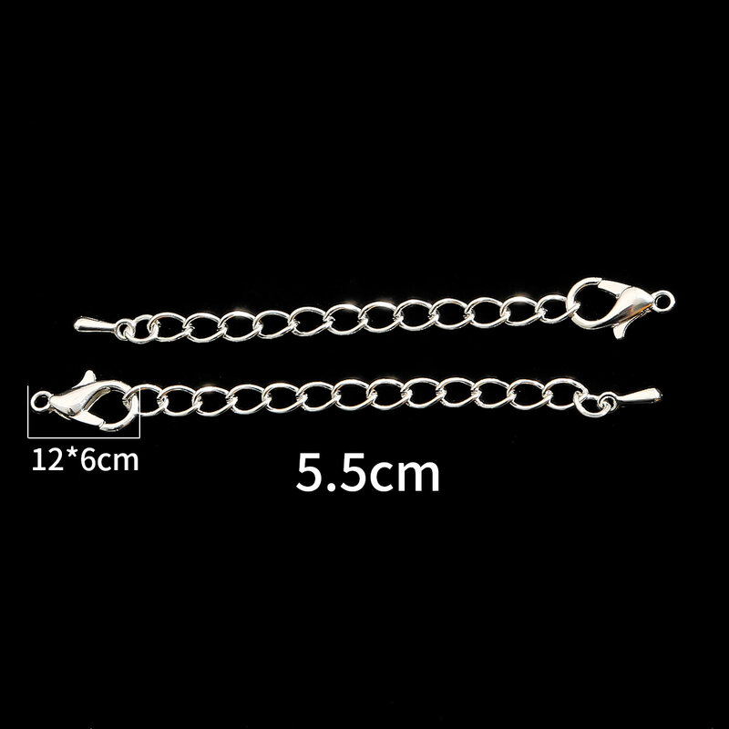 10pcs 6 color Tone Extended Extension Tail Chain Lobster Clasps Connector For DIY Jewelry Making Bracelet Necklace Base Tray