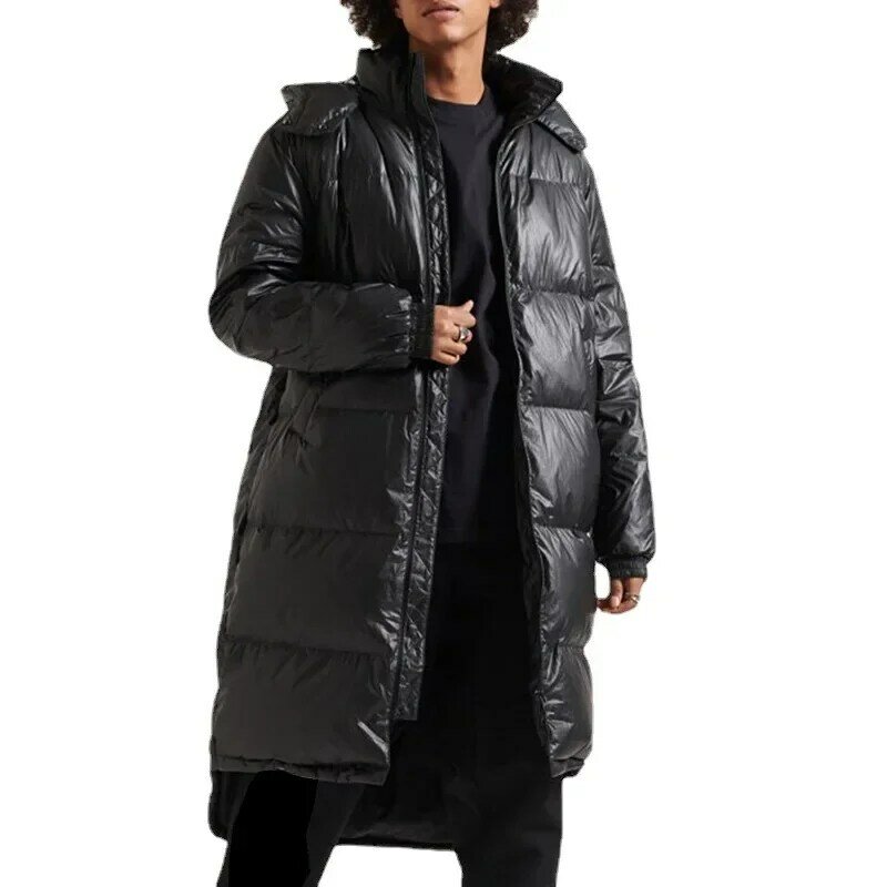 Autumn and Winter New Men's Parkas Coat Thickened Hooded Large Size Male Overcoat Fashion Ropa Hombre