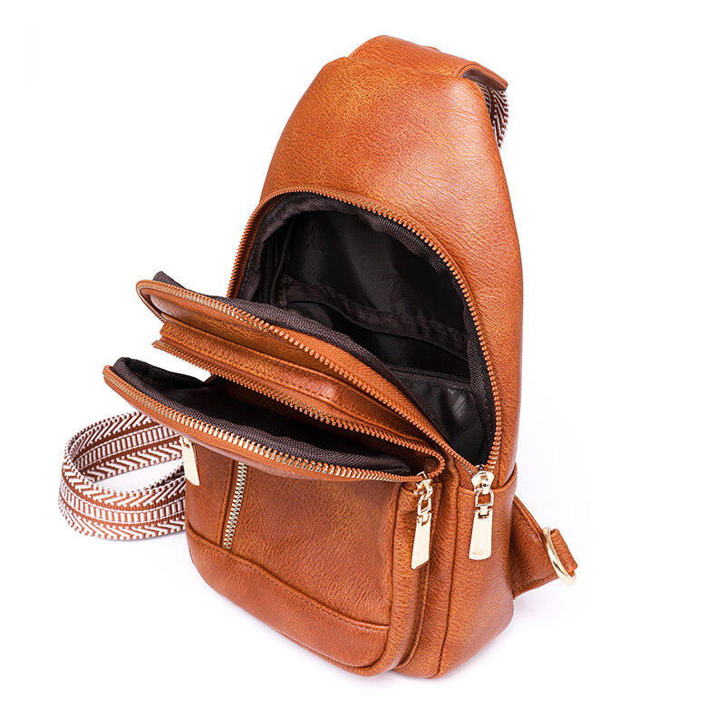 Нагрудная сумка с защитой от кражи для женщин, модный мессенджер на плечо, сумочка с дырками для гарнитуры, женский многофункциональный кошелек на одной лямке