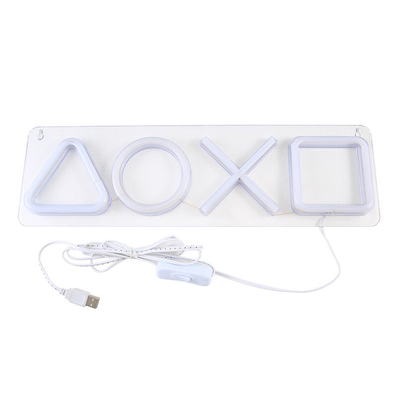 Игровой значок неоновая вывеска светильник светодиодный неоновая лампа Настенный подвесной атмосферный Ночник светильник для игровой комнаты PS4 KTV бар украшение подарки на день рождения