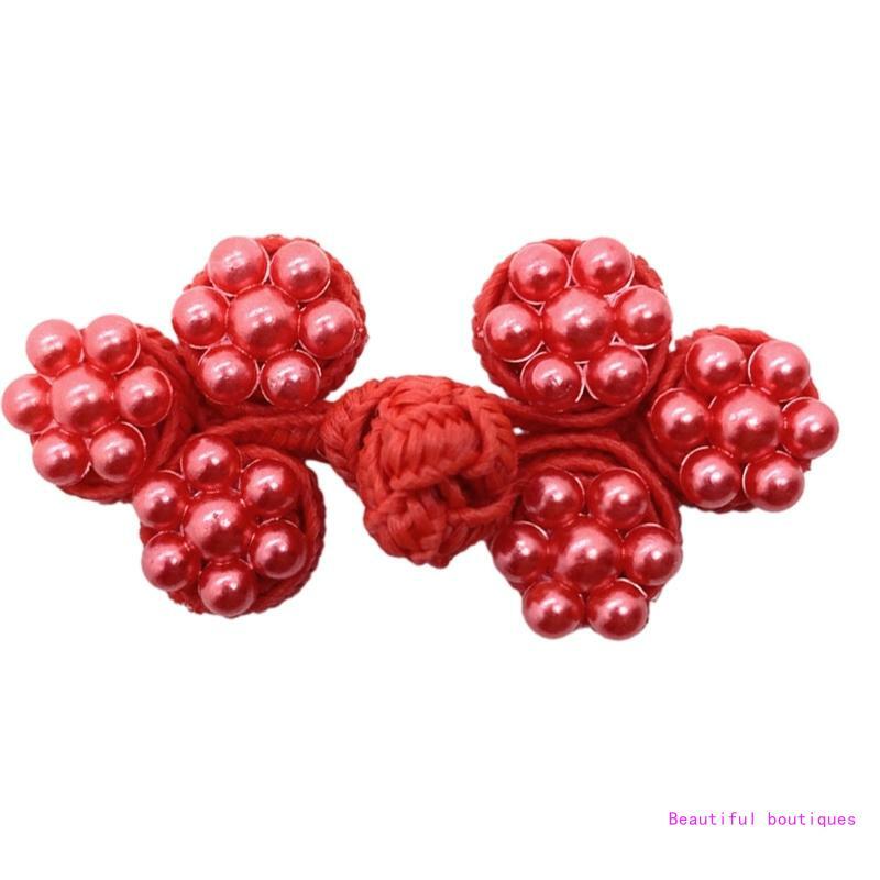 Perles couleur rondes chinoises, boutons à nœuds, Cardigan chinois, artisanat couture décoratif, livraison directe
