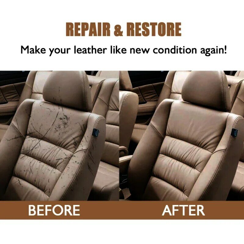 Car Leather Filler Repair Cream, Vinyl Scratch Restoration, Rachaduras Rips, Líquido Skin Cleaner, Acessórios de carro