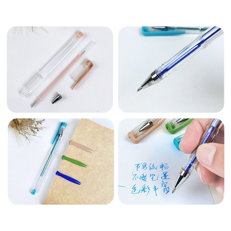 Zestaw długopisów żelowych Y1UB 100 kolorowych markerów do rysowania dzienników Scrapbooking