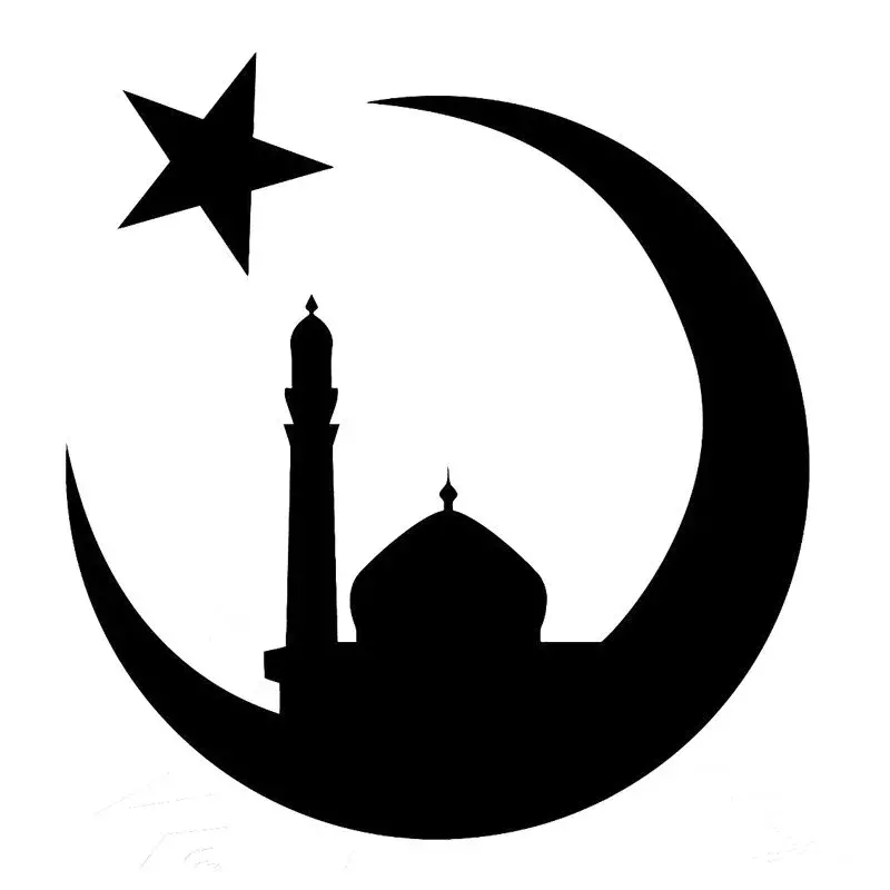 Stiker dan tempelan mobil Styling mobil lucu 3D Islam Muslim malam stiker dan Aksesori Mobil, 16cm * 15cm