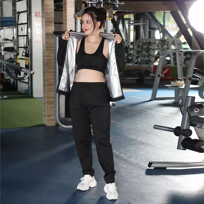 Nieuw Saunapak Vrouwen Plus Size Gymkleding Sets Voor Zweten Gewichtsverlies Dames Sport Actieve Kleding Afslankende Trainingspak Dames