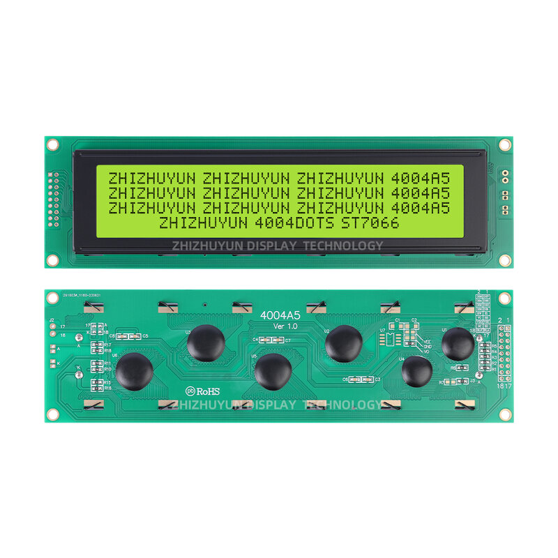 Żółty zielona folia 40x4 4004 znak 4004 a5 wyświetlacz z modułem LCD LCM Port równoległy SPLC780D HD44780 z podświetleniem LED