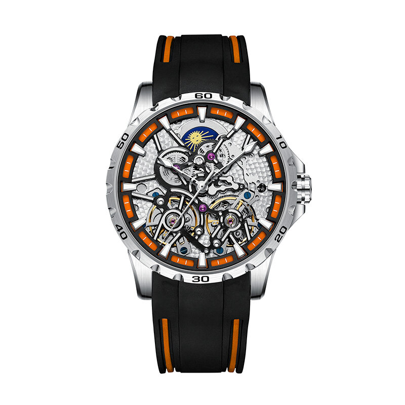 AILANG  genuine double tourbillon watch men's mechanical watch automatic top ten hollow brand waterproof trend men's watch