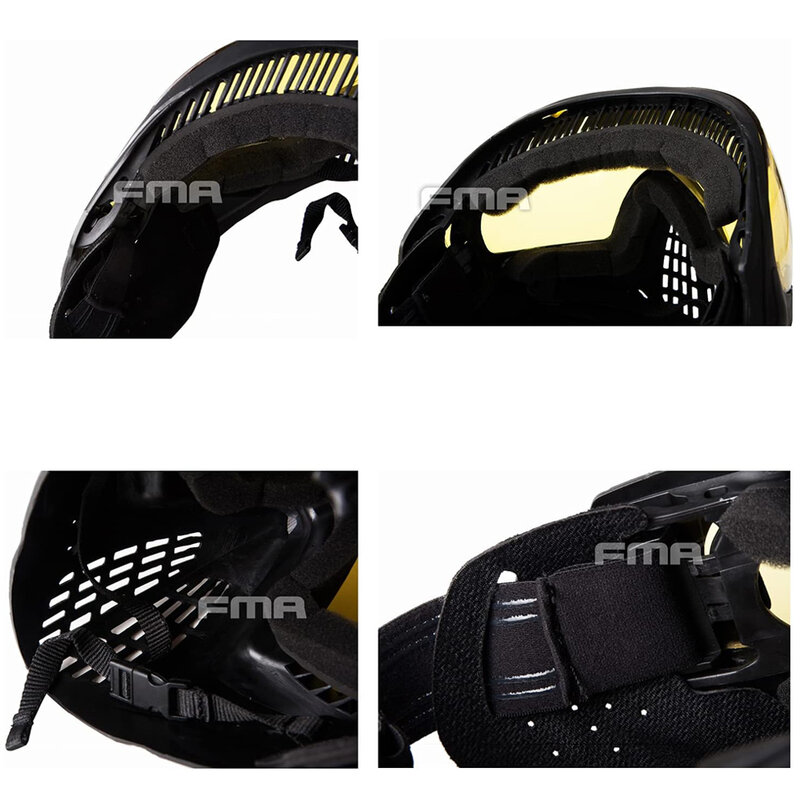 FMA Airsoft maschera integrale Paintball occhiali antiappannamento maschera protettiva per lenti a doppio strato attrezzatura softair tattica per esterni