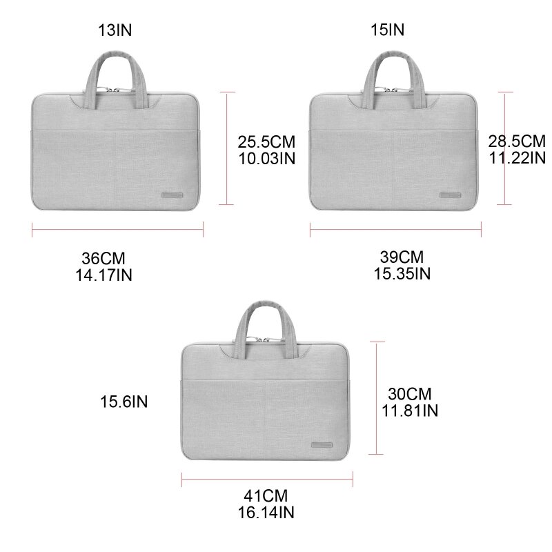 กระเป๋าแล็ปท็อปขนาด 12-15.6 นิ้วโน๊ตบุ๊คสำหรับเคสแขนคอมพิวเตอร์ไหล่กระเป๋าถือกระเป๋าเอกสาร