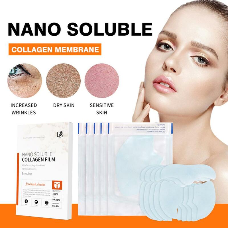 Nano Collagen Soluble Film Paper Soluble Facial Mask Moisturizer Anti Aging Care Dark Circle Lifting Remove Wrinkle Skin Care