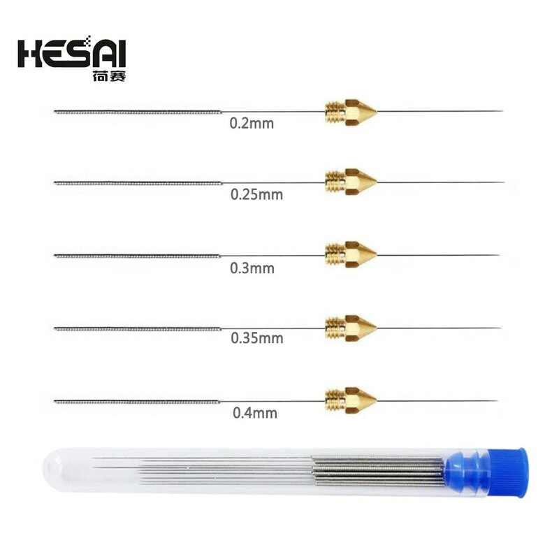 10PCS Stainless Steel Nozzle Cleaning Needle Tool 0.2mm 0.25mm 0.3mm 0.35mm 0.4mm Drill For V6 Nozzle 3D Printers Parts