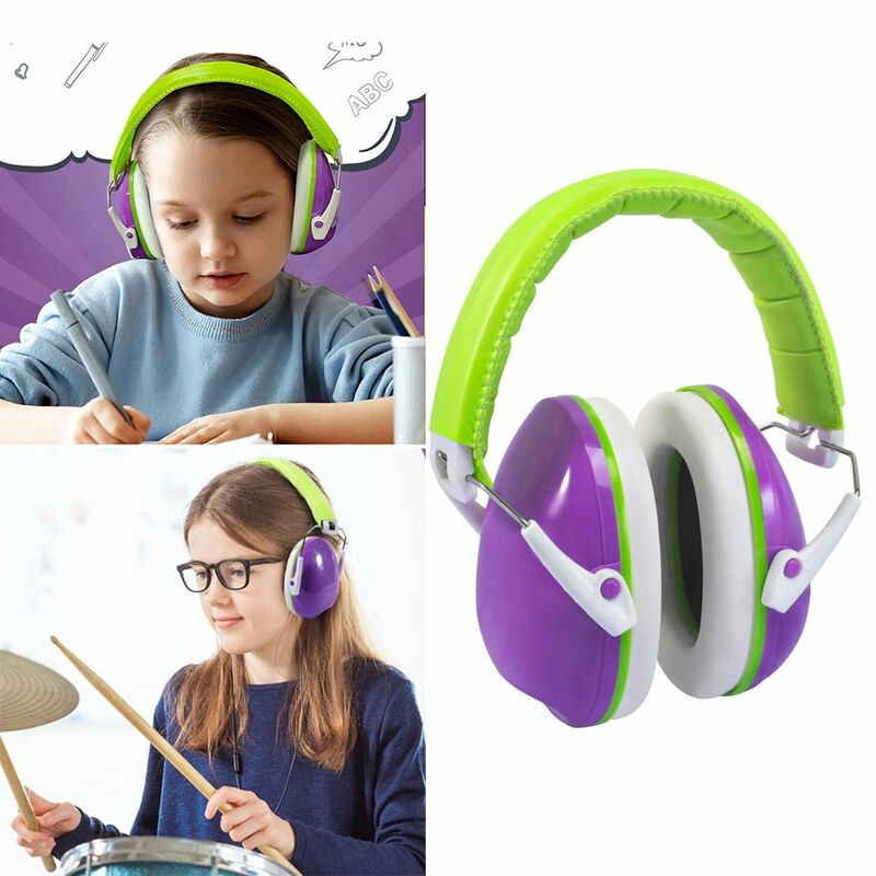Orejeras de protección auditiva para niños, orejeras con reducción de ruido, banda ajustable insonorizada para la cabeza, resistentes al desgaste
