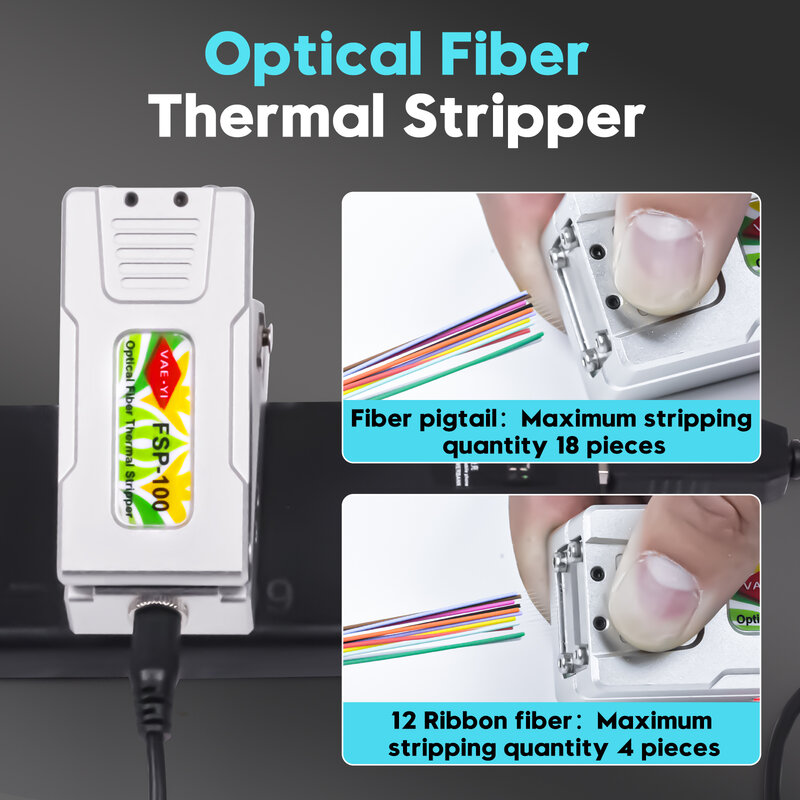 VAE·YI Optical Fiber Thermal Stripper Hot Jacket Stripper Ribbon Fiber Heated Optical Wire Stripping Fiber ToolsFSP-100