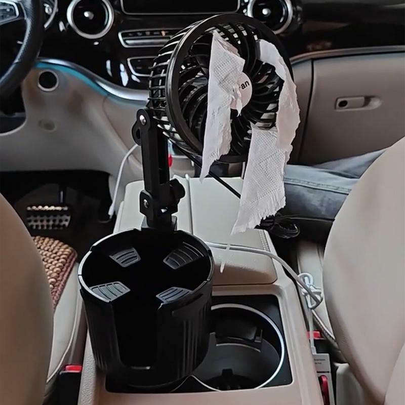 Expansor de soporte para bebidas de coche, soporte Universal 3 en 1 para botella de beber con ventilador de rotación de 360 grados, accesorios interiores de coche automotriz