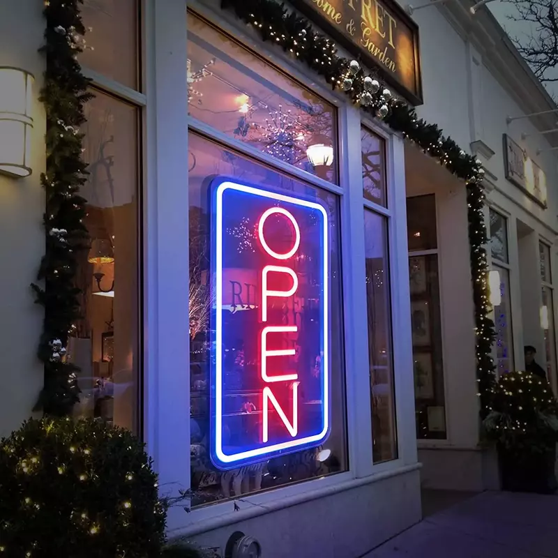 Insegna aperta per luci al Neon USB aziendali per negozi di saloni da Bar per feste negozio Hotel Club Coffee Wall Decor insegna luminosa al Neon